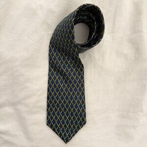 Brooks Brothers Basics Pure Silk Made in USA tie green horse bit equestrian prep